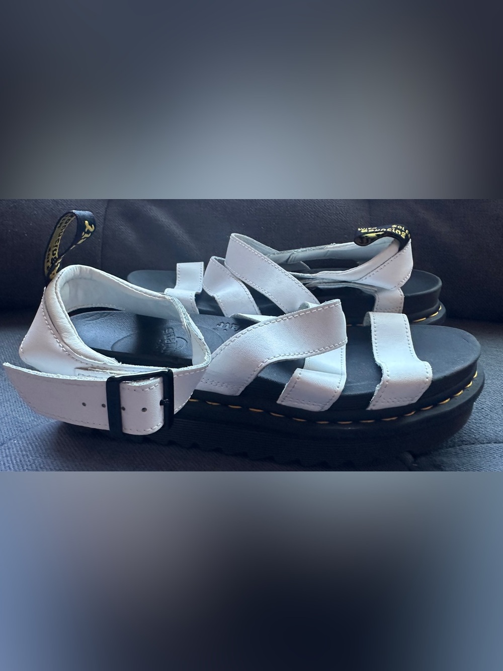 Dr. Martens White Leather Strappy Women's Sandals Size 41